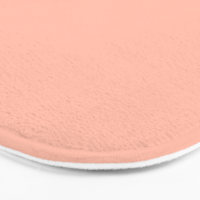 Pink Blush and Light Orange Minimalist Color Block Pattern Bath Mat Gallery Image 3