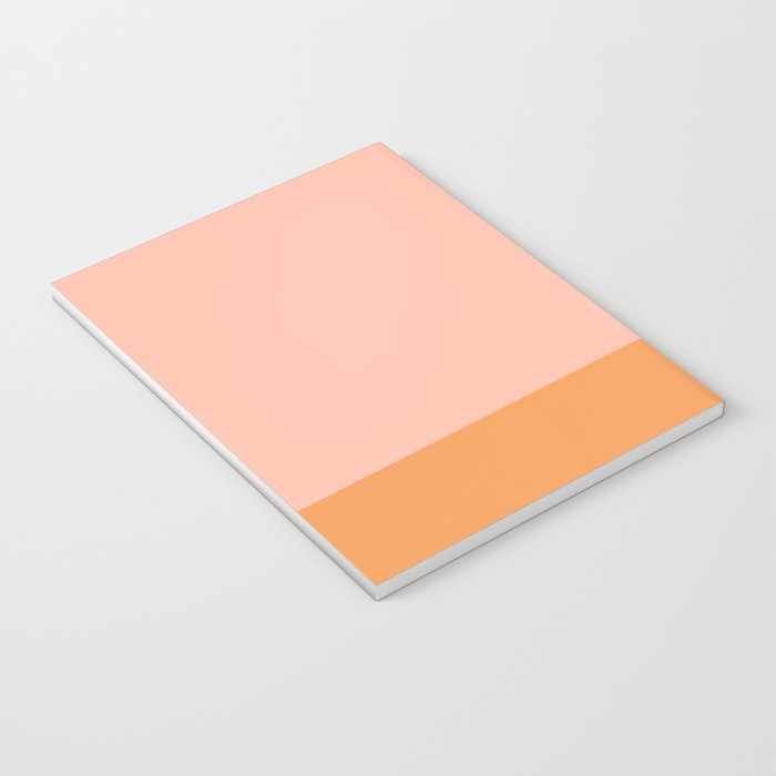 Pink Blush and Light Orange Minimalist Color Block Pattern Notebook Gallery Image 3