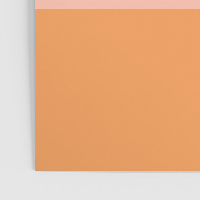 Pink Blush and Light Orange Minimalist Color Block Pattern Poster Gallery Image 3
