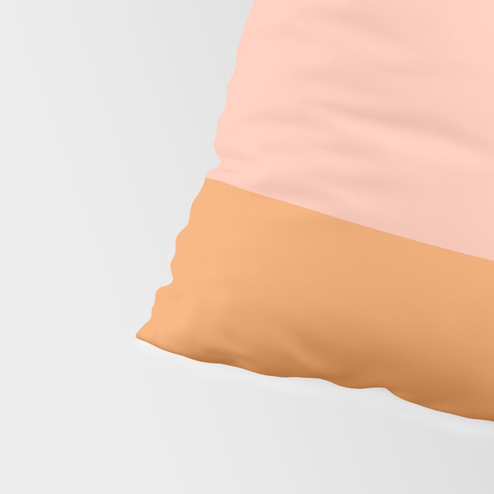 Pink Blush and Light Orange Minimalist Color Block Pattern Pillow Sham Gallery Image 4
