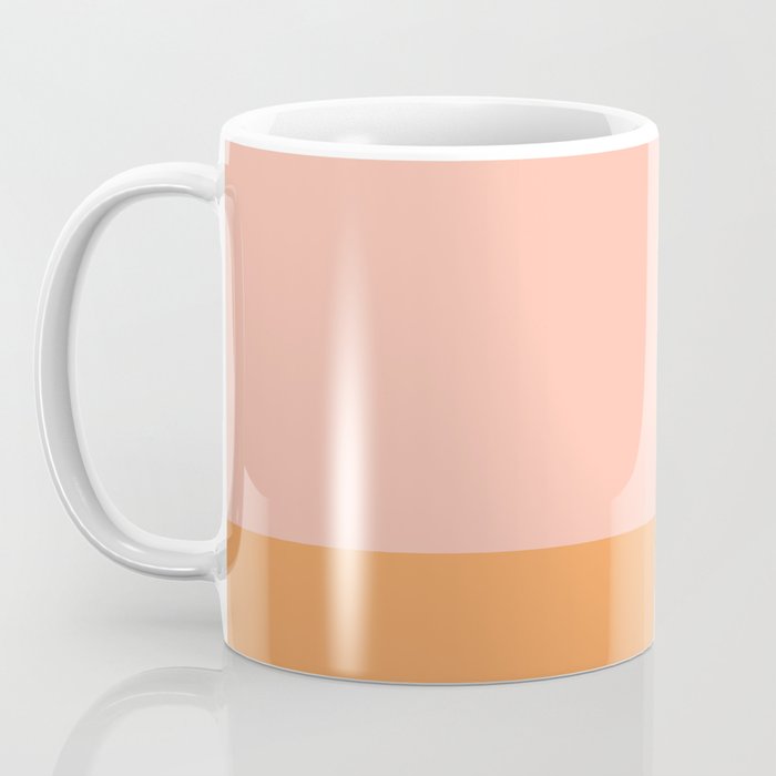 Pink Blush and Light Orange Minimalist Color Block Pattern Coffee Mug Gallery Image 3