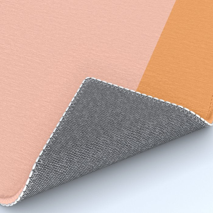 Pink Blush and Light Orange Minimalist Color Block Pattern Rug Gallery Image 4