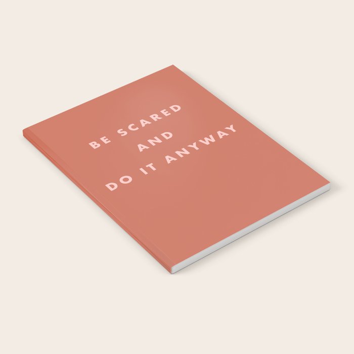 Inspirational Bravery Quote in Terra Cotta Notebook Gallery Image 2