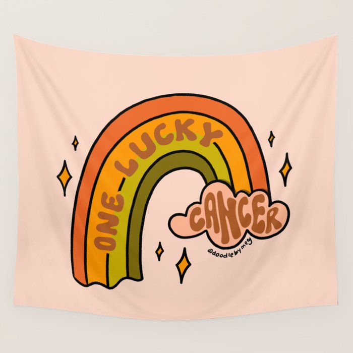 One Lucky Cancer Wall Tapestry Gallery Image 1
