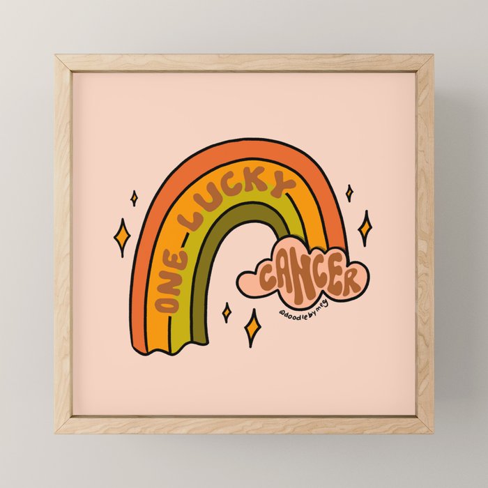 One Lucky Cancer Mini Art Print Gallery Image 1