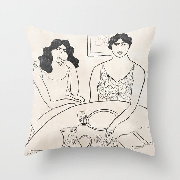 Breakfast in the 70s Throw Pillow Gallery Image 1