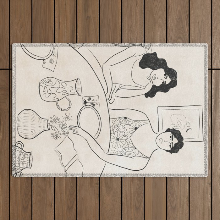 Breakfast in the 70s Outdoor Rug Gallery Image 1