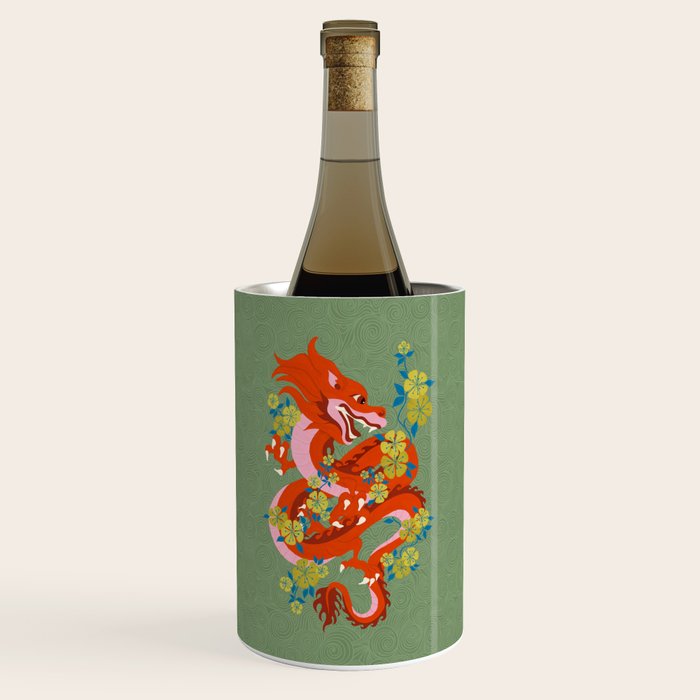 Dragon Dance Among the Blossoms Wine Chiller Gallery Image 1