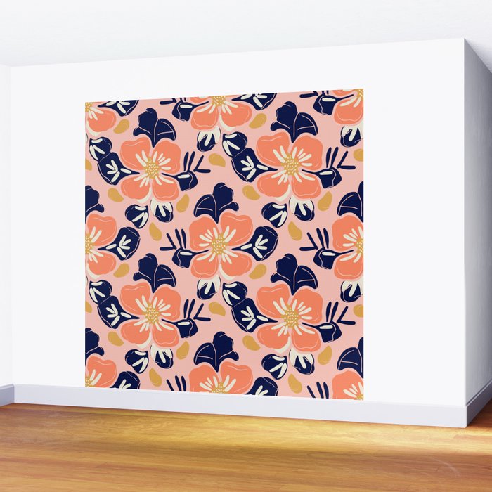 Vintage floral nature art pattern Wall Mural Gallery Image 2