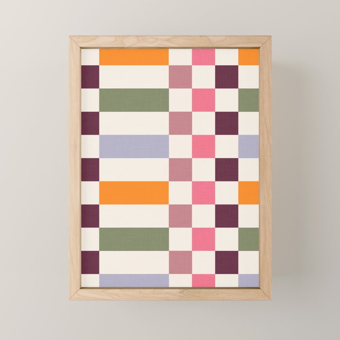 Checker Grid - eclectic Mini Art Print Gallery Image 1