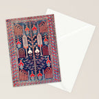 Khila Baku Southeast Caucasus Rug Print Stationery Card Gallery Image 2