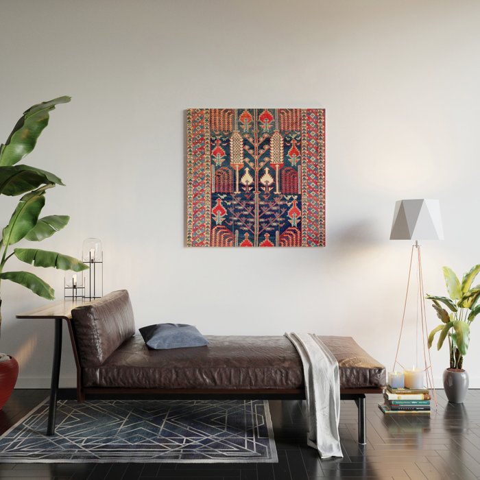 Khila Baku Southeast Caucasus Rug Print Wood Wall Art Gallery Image 2