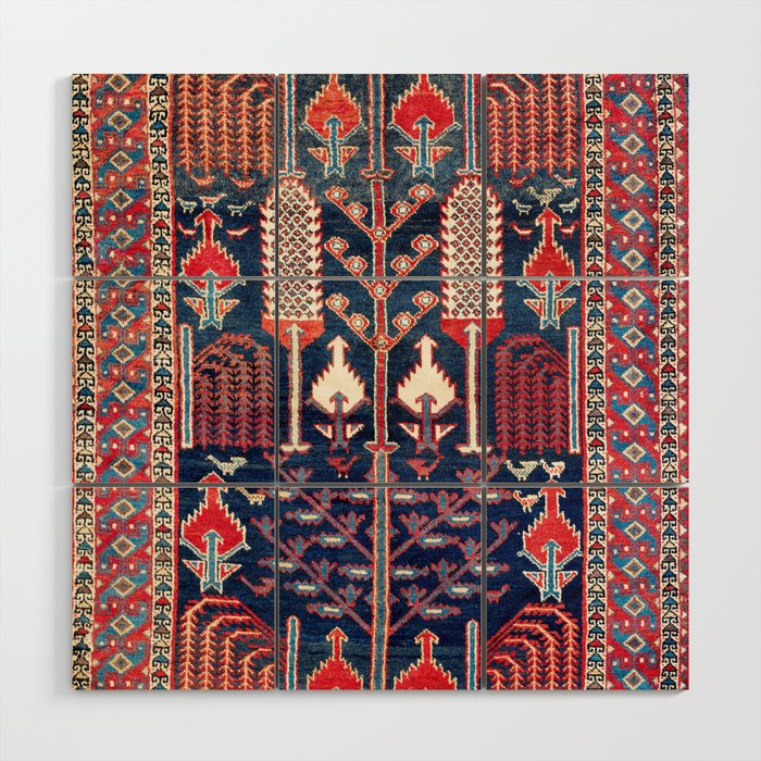 Khila Baku Southeast Caucasus Rug Print Wood Wall Art Gallery Image 1
