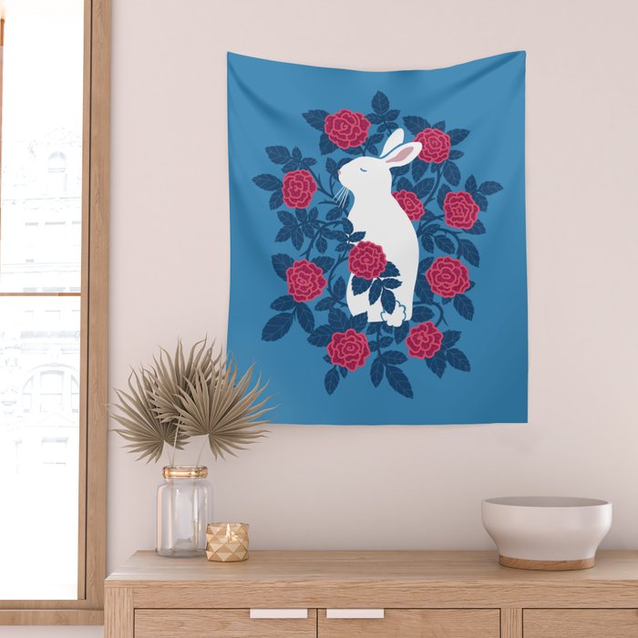 White Rabbit Wall Tapestry Gallery Image 2