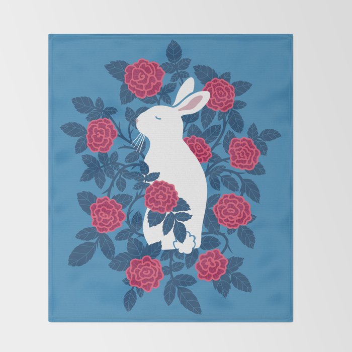 White Rabbit Throw Blanket Gallery Image 2