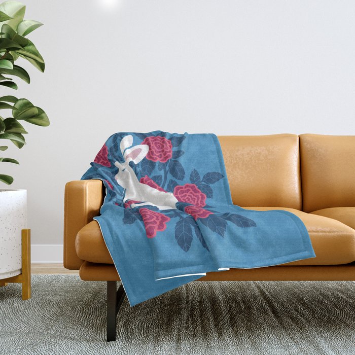 White Rabbit Throw Blanket Gallery Image 1