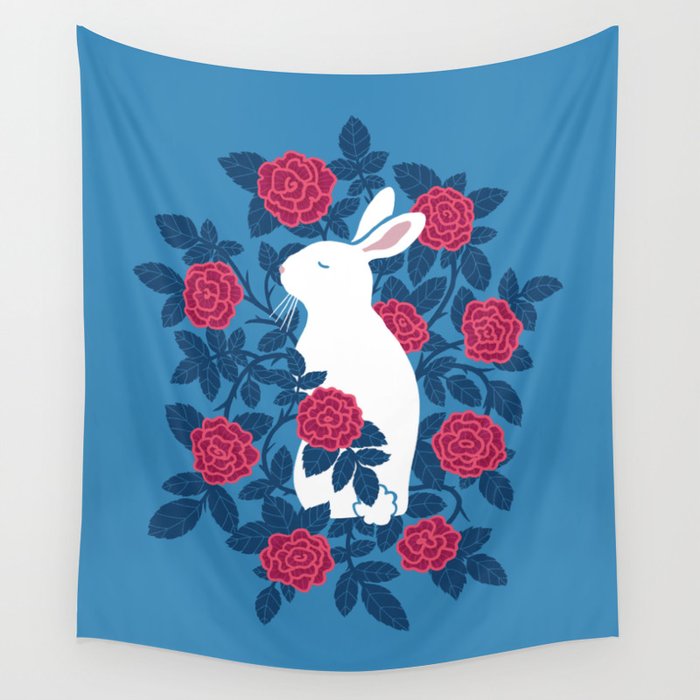 White Rabbit Wall Tapestry Gallery Image 1