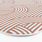Terracotta retro lines Bath Mat Gallery Image 3