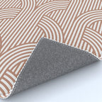 Terracotta retro lines Rug Gallery Image 4