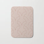 Terracotta retro lines Bath Mat Gallery Image 1