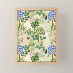 Ladies working in the garden (BEIGE) Mini Art Print Gallery Image 1