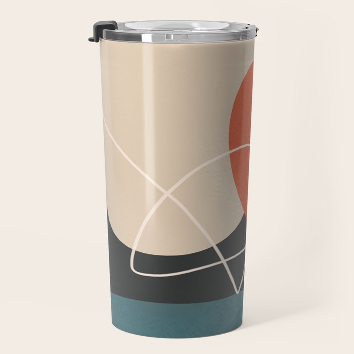 Minimal Colorful Abstract Shapes 12 Travel Mug Gallery Image 3
