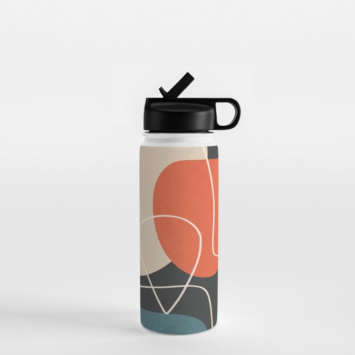 Minimal Colorful Abstract Shapes 12 Water Bottle Gallery Image 1