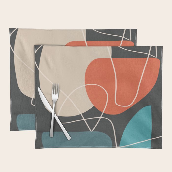 Minimal Colorful Abstract Shapes 12 Placemat Gallery Image 1