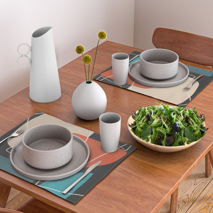 Minimal Colorful Abstract Shapes 12 Placemat Gallery Image 2