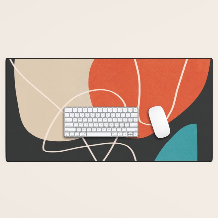 Minimal Colorful Abstract Shapes 12 Desk Mat Gallery Image 1