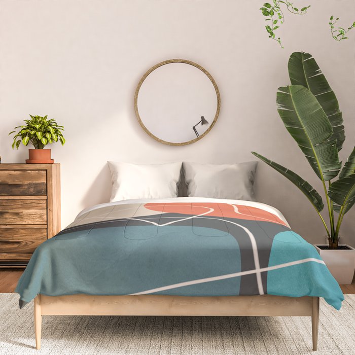 Minimal Colorful Abstract Shapes 12 Comforter Gallery Image 3