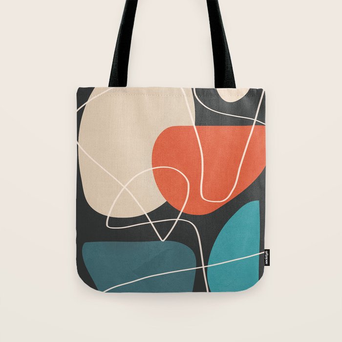 Minimal Colorful Abstract Shapes 12 Tote Bag Gallery Image 1