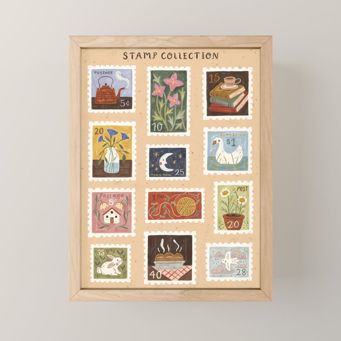 Stamp Collection Mini Art Print Gallery Image 1