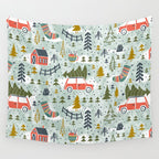 Home For The Holidays Blush Mint Christmas Wall Tapestry Gallery Image 4