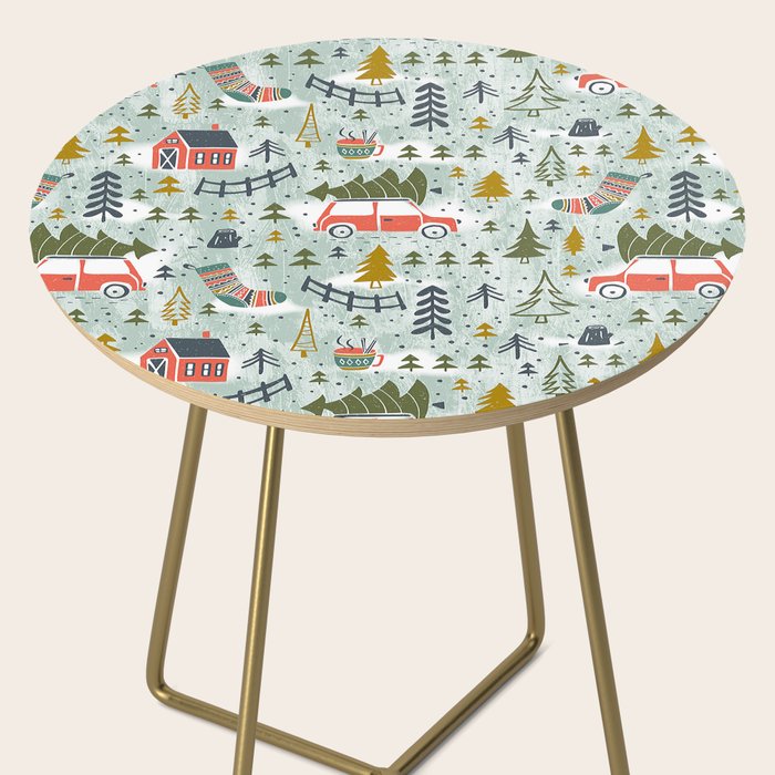 Home For The Holidays Blush Mint Christmas Side Table Gallery Image 2