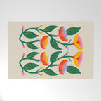 Symmetrical Flowers 2 Welcome Mat Gallery Image 1