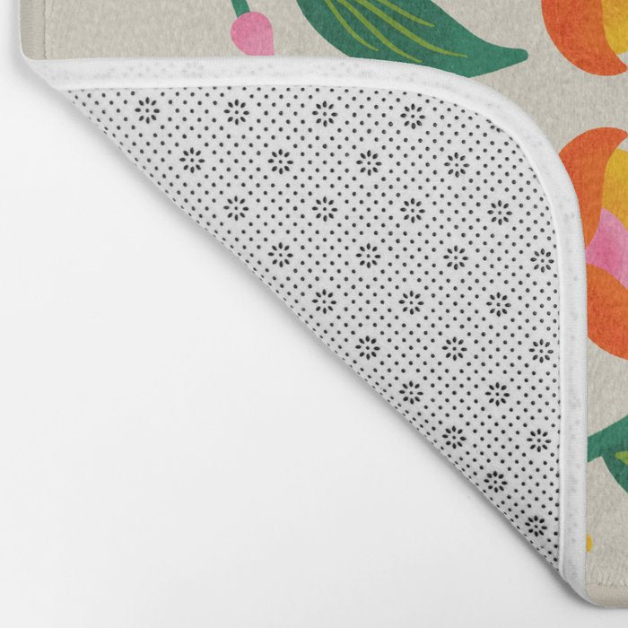 Symmetrical Flowers 2 Bath Mat Gallery Image 2