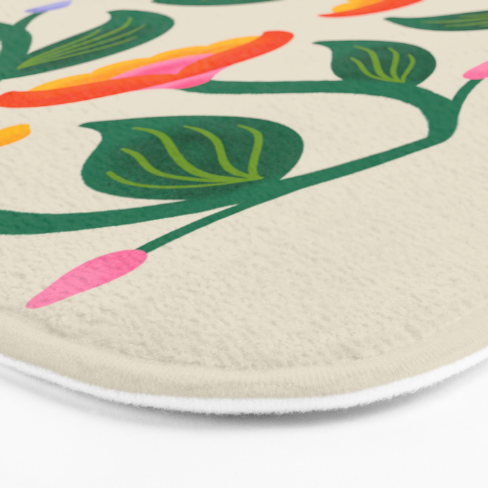 Symmetrical Flowers 2 Bath Mat Gallery Image 3