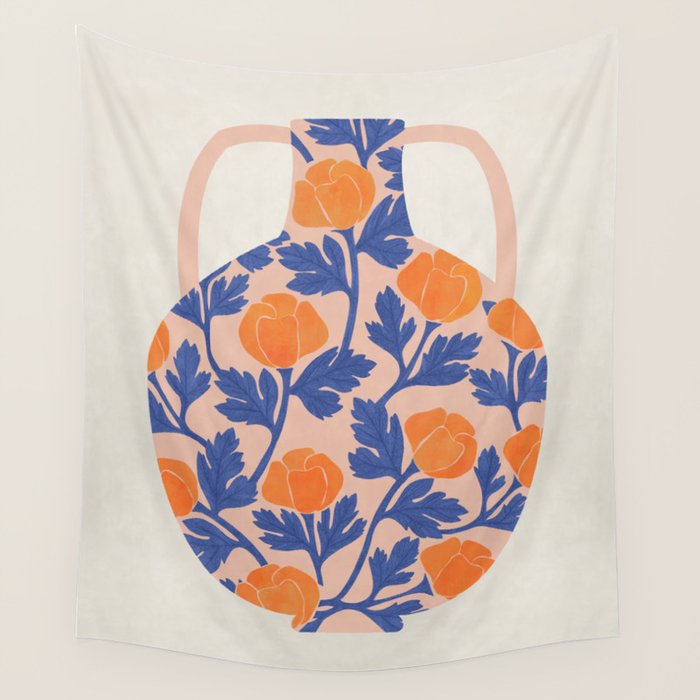 Vase and roses collection Wall Tapestry Gallery Image 4