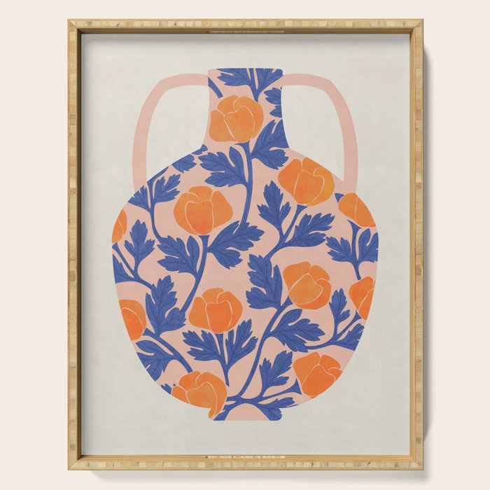 Vase and roses collection Serving Tray Gallery Image 1