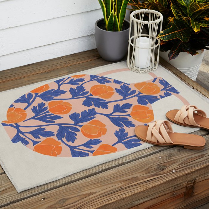 Vase and roses collection Outdoor Rug Gallery Image 2