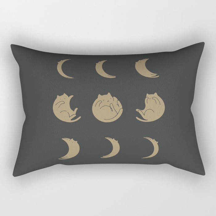 Cat Landscape 136: Cat Moon Rectangular Pillow Gallery Image 1