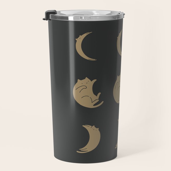 Cat Landscape 136: Cat Moon Travel Mug Gallery Image 3