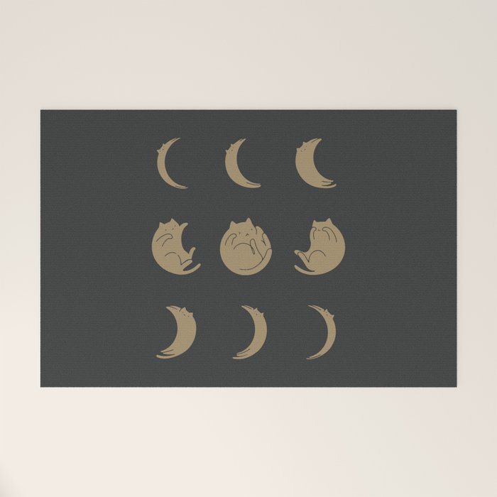 Cat Landscape 136: Cat Moon Welcome Mat Gallery Image 1