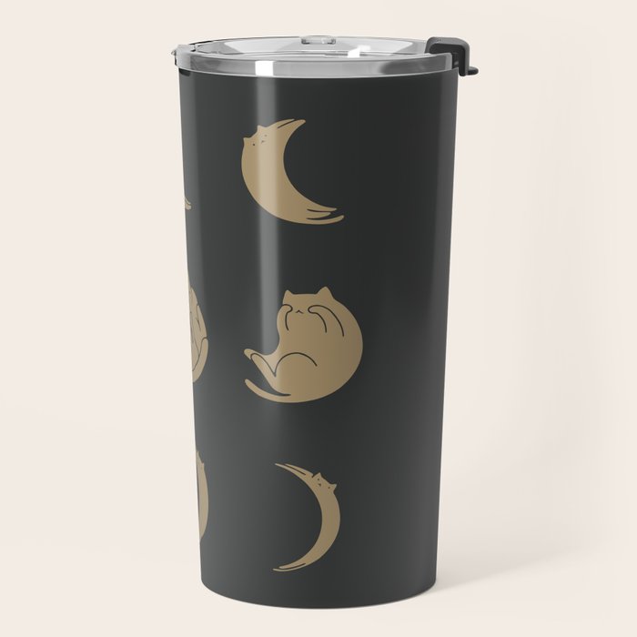 Cat Landscape 136: Cat Moon Travel Mug Gallery Image 2