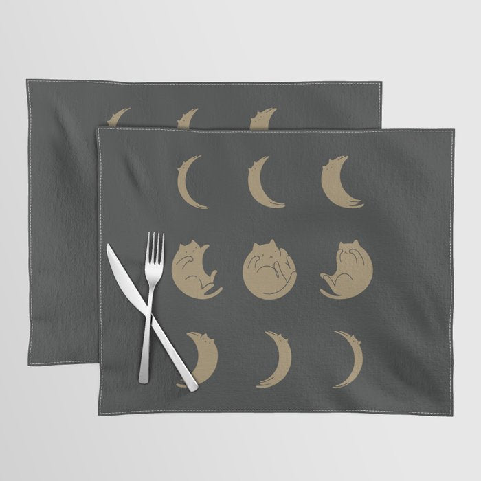 Cat Landscape 136: Cat Moon Placemat Gallery Image 1