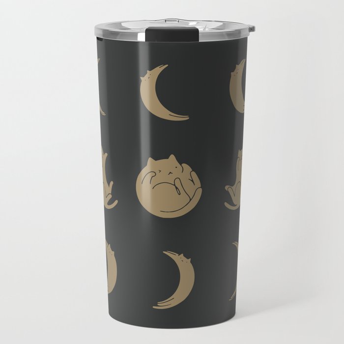 Cat Landscape 136: Cat Moon Travel Mug Gallery Image 1