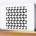 Plectrum Pattern in White and Black Wall Mural Gallery Image 2