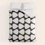 Plectrum Pattern in White and Black Duvet Cover Gallery Image 6