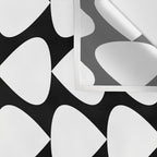 Plectrum Pattern in White and Black Wall Tapestry Gallery Image 3